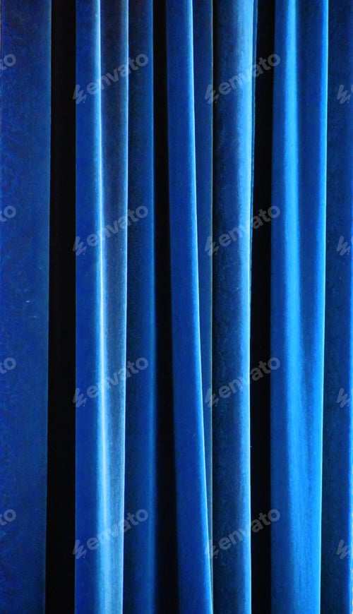 Preview: dark vibrant blue velvet curtain texture detail