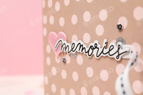 Preview: Concept of scrapbooking, scrapbooking for holiday, hobby concept