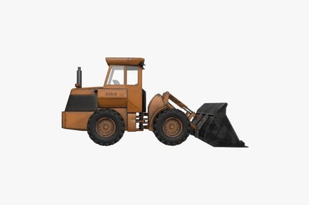 Preview: Heavy-Duty Orange Wheel Loader, Industrial Vehicle