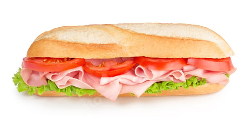 Preview: Delicious Sub Sandwich with Ham, Lettuce, and Tomato