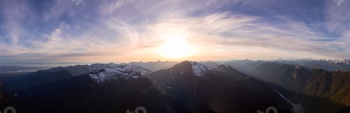 Preview: Aerial Panoramic View of Canadian Mountain Landscape