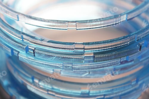 Preview: Pile Of Blue Acrylic Rings