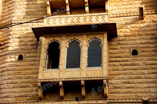 Preview: An old doorway in the famous blue city of Jodhpur, India.