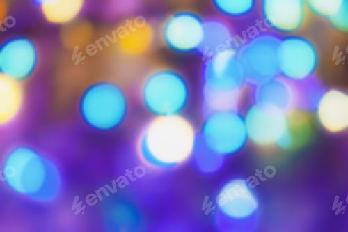 Preview: Abstract Outline Of Light- Colored Circles Bokeh. Blurred Background