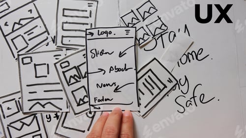 Preview: UX mobile application wireframe.