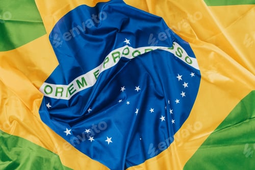 Preview: Close up View of Brazilian Flag Background