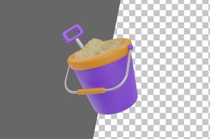 Preview: Sand Bucket 3D Icon