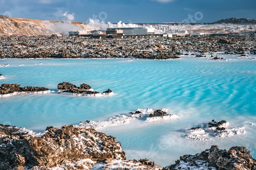 Preview: Photo of blue lagoon water on Iceland Grindavik