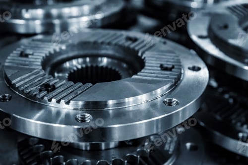 Preview: Spare parts for agricultural machines. Abstract industrial background