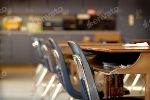 Preview: Empty Desks in a Classroom Setting