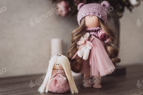Preview: Decor for children's room doll flowers and vase