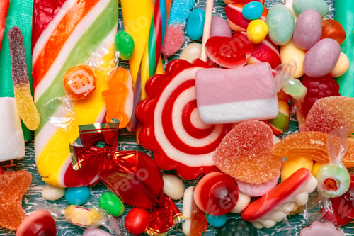 Preview: Different colorful fruit candy
