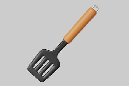 Preview: Slotted Spatula with Tan Handle