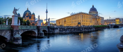 Preview: Panorama of the Berlin Cathedral, the TV Tower and the reconstructed City Palace