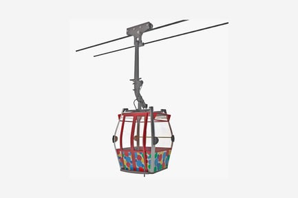 Preview: Cable car with polka dot design