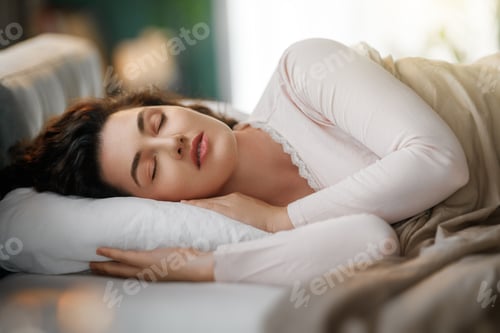 Preview: woman is sleeping in the bedroom