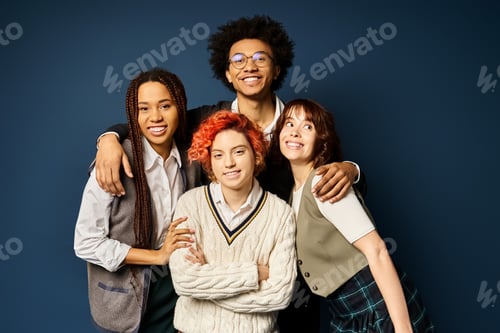 Smiling Friends Together in a Cheerful Gathering