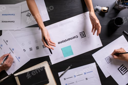 Preview: Graphic designer working in office.