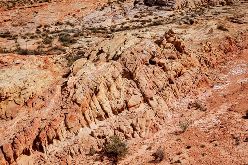 Preview: Closeup of sandstone rocks in Valley of Fire State Park, natural background and texture