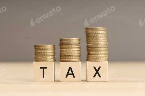 Preview: Tax increasing concept. Copy space