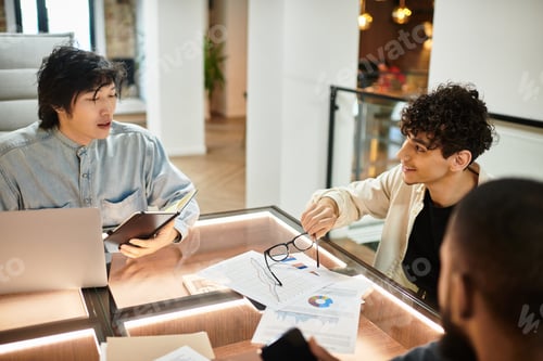 Preview: Collaborating on innovative projects in a modern office environment during the afternoon