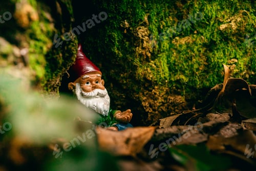 Preview: Colourful little gnome in the garden