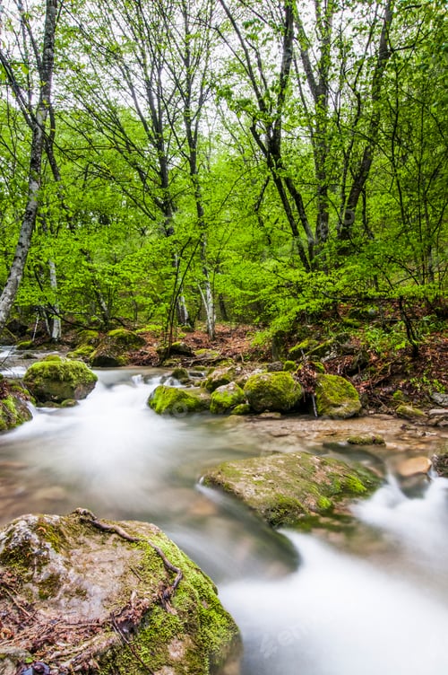 Preview: Crimea mountain streams and waterfalls, long time exposure