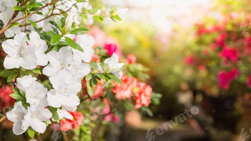 Preview: Floral Beauty: Azalea Blossoms in Sunlight