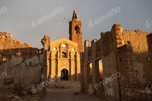 Preview: Ruins of the town of Belchite, Zaragoza. Spain