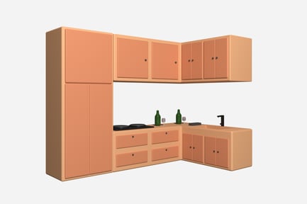 Preview: Kitchen Cabinet 3D Illustration