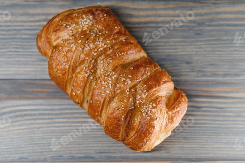 Preview: Pastries on a wooden background