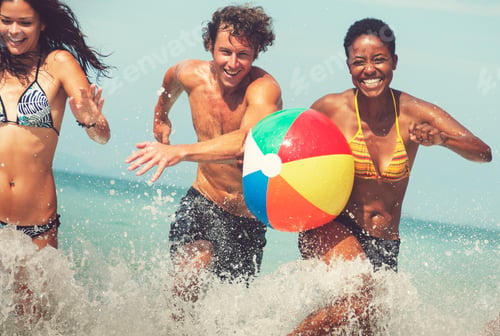 Preview: Beach Ball Sunshine Vacation Tropical Summer Concept