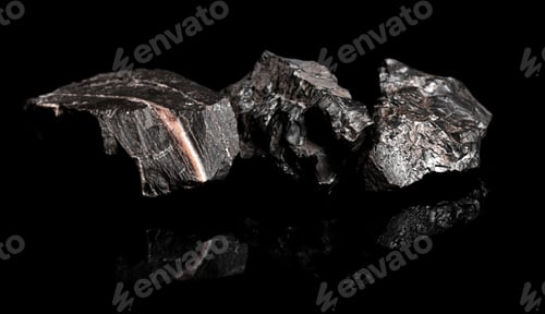 Preview: Macro Close up image of raw material Manganese Ore rock isolated