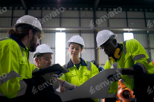 Preview: Engineer work at robotic arm factory.