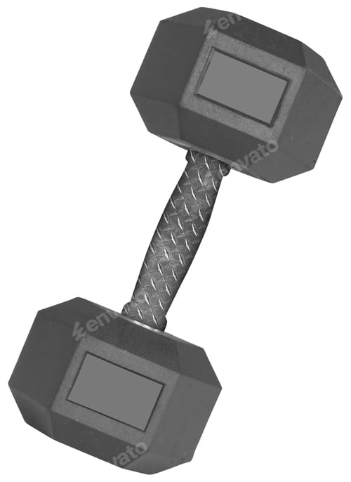 Preview: a dumbbell Isolated on white