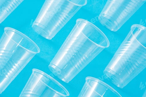 Preview: Disposable waste plastic cups pattern