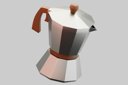 Preview: 3D Geometric Moka Coffee Pot
