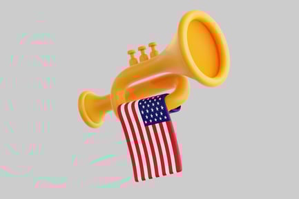 Preview: Trumpet with American flag