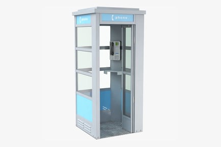 Preview: Vintage Public Telephone Booth - Urban Element