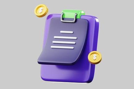 Preview: A clipboard with two gold coins