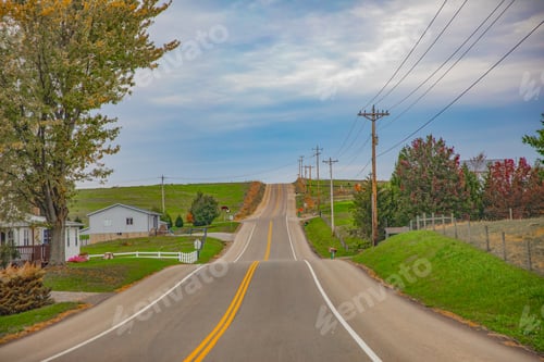 Preview: A rural open road in the country