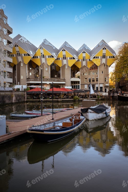 Preview: Rotterdam Skyline Glow with Canal Reflections