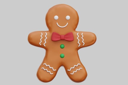 Preview: Festive Gingerbread Man With Bow Tie