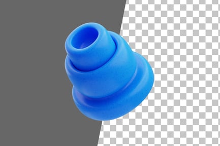Preview: Plastic Resin Abstract Blue Perforated Sphere 3D Icon