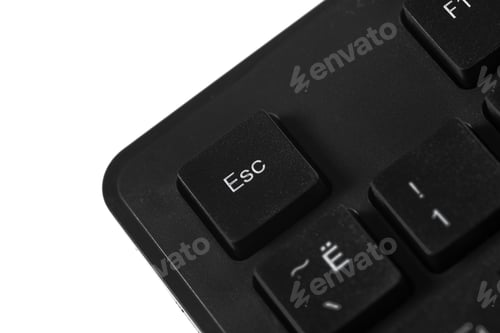 Preview: Black laptop keyboard close up