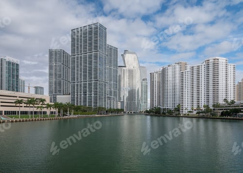 Preview: Miami summer view in the city