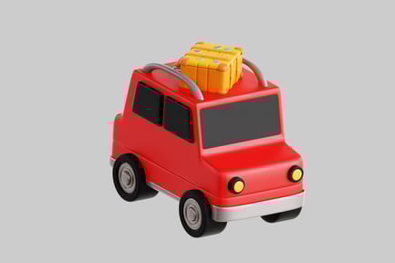 Vorschau: Spielzeugauto mit rechteckigem Koffer