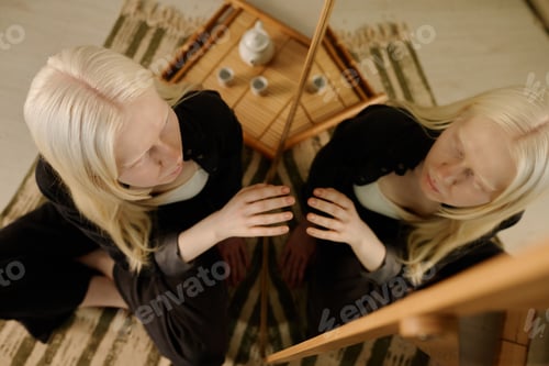 Preview: Gen Z Woman And Her Mirror Image