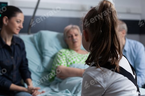 Preview: Girl chatting with lady suffering degenerative disease