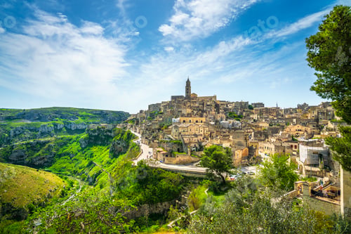 Preview: View of the Sassi of Matera and the canyon. Basilicata, Italy.
